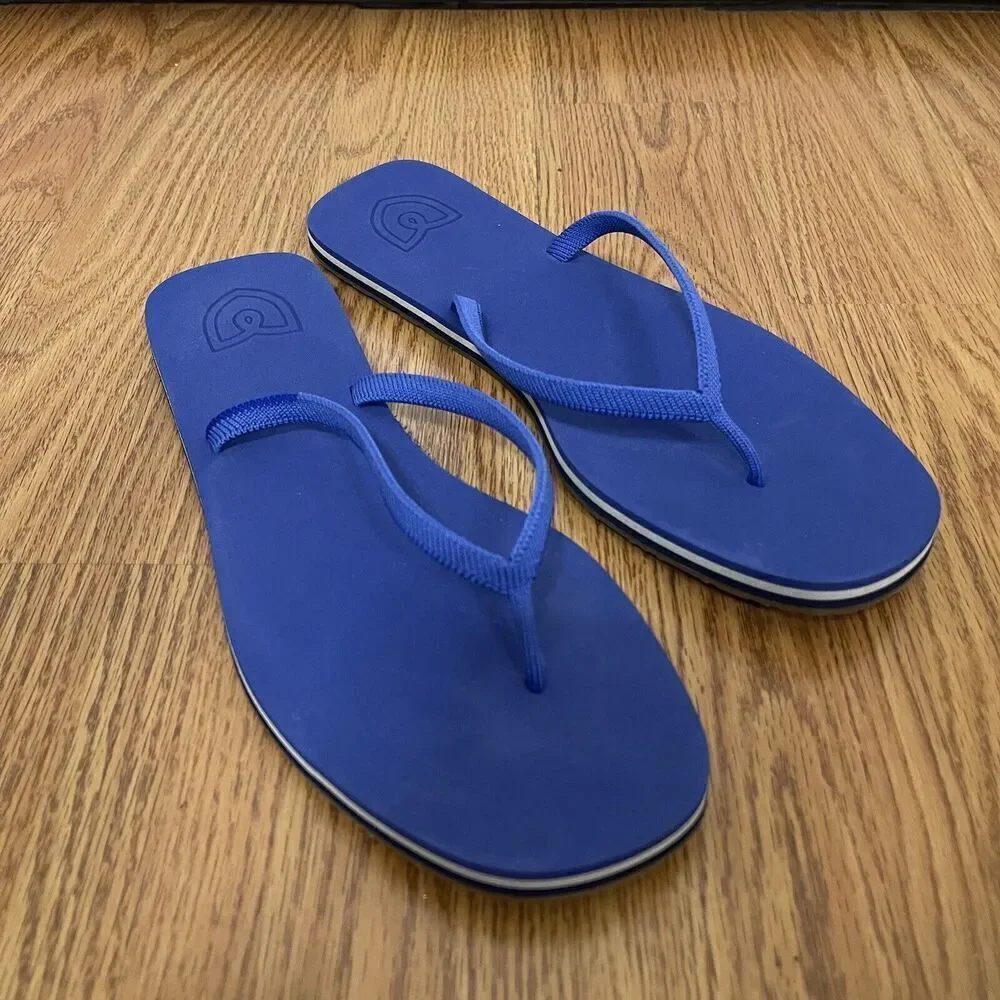 NEW Rothy's splash The Flip Flop Blue women Size 9 - Picture 3 of 5